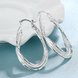 Wholesale Trendy Silver Geometric Clip Earring three Coils Circle Hoop Earring For Woman Fashion Party Wedding Engagement Party Jewelry TGCLE039 2 small