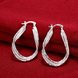 Wholesale Trendy Silver Geometric Clip Earring three Coils Circle Hoop Earring For Woman Fashion Party Wedding Engagement Party Jewelry TGCLE039 3 small