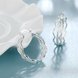 Wholesale Romantic Silver Round Clip Earring Twisted Loop Hoop Earring For Woman Fashion Party Wedding Engagement Party Jewelry TGCLE041 1 small