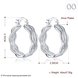 Wholesale Romantic Silver Round Clip Earring Twisted Loop Hoop Earring For Woman Fashion Party Wedding Engagement Party Jewelry TGCLE041 3 small