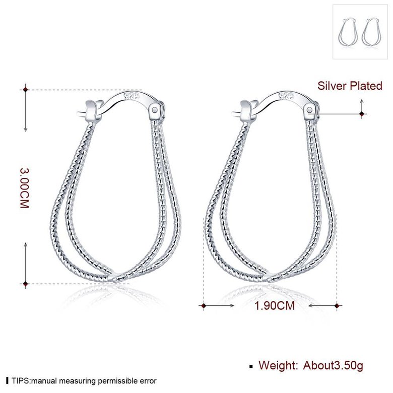 Wholesale Unique two Circle Hoop Earrings For Women Lady Gift Fashion Charm High Quality earring Jewelry TGCLE045 0