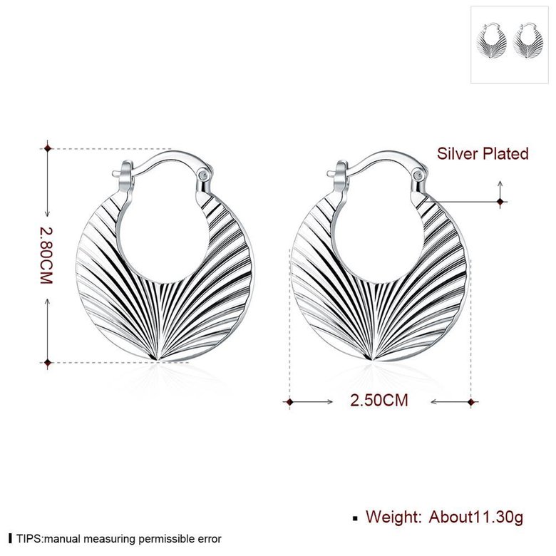 Wholesale Hot Sale Earing Newest Elegant Luxurious Color Fan Shape silver shape Earrings For Women Bridal Wedding jewelry TGCLE063 0