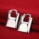Wholesale Trendy Silver Square Drop Earrings For Woman Fashion Earrings Jewelry Best Gift for Wedding/Birthday TGCLE103 3 small