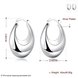 Wholesale Hot sale Silver U Shape Thick big Hoop Earrings For Women New Fashion Female circle earrings Jewelry  TGCLE107 0 small