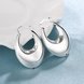 Wholesale Hot sale Silver U Shape Thick big Hoop Earrings For Women New Fashion Female circle earrings Jewelry  TGCLE107 2 small