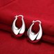 Wholesale Hot sale Silver U Shape Thick big Hoop Earrings For Women New Fashion Female circle earrings Jewelry  TGCLE107 3 small