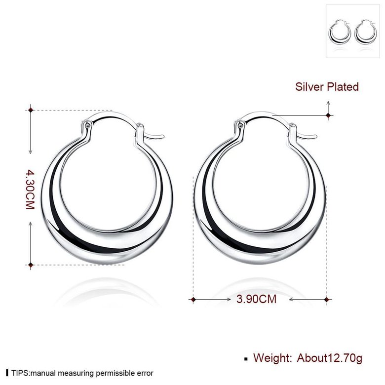 Wholesale  Hot sale Silver Earrings For Womem New Arrival Fashion Party Accessories  high quality circle Ear Studs    TGCLE109 0