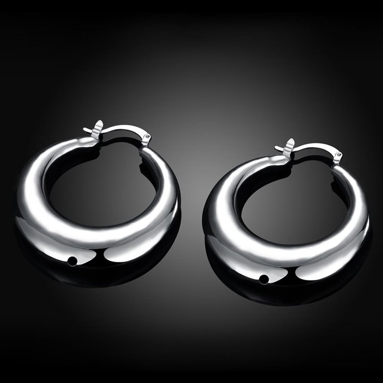 Wholesale  Hot sale Silver Earrings For Womem New Arrival Fashion Party Accessories  high quality circle Ear Studs    TGCLE109 1