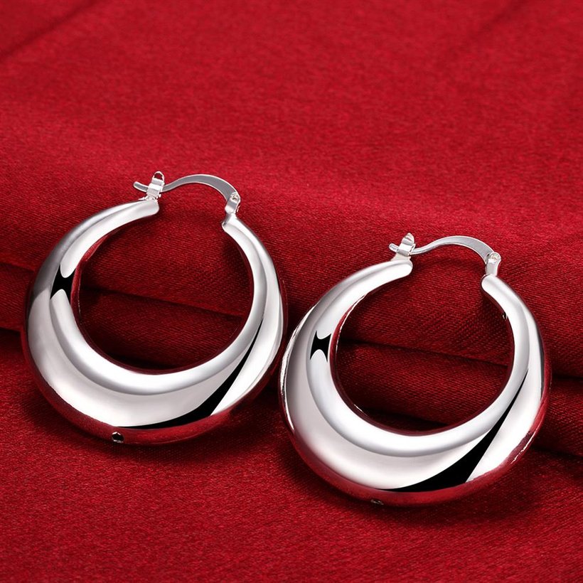 Wholesale  Hot sale Silver Earrings For Womem New Arrival Fashion Party Accessories  high quality circle Ear Studs    TGCLE109 3