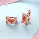 Wholesale Fashion Crystal Jewelry Square Earrings with Zircon Stones Fashion Cheap Red Earrings Brincos for Women TGCLE140 2 small