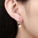 Wholesale Trendy rose gold Titanium Zirconia Crystal U shape Drop Earrings With Imitation Pearls for Women Bridal Wedding Jewelry TGCLE141 4 small