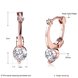 Wholesale Trendy Titanium Rose Gold Color white CZ Crystal Earrings for Wedding Women Girls OL Gift Drop Shipping TGCLE142 0 small