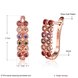 Wholesale Luxury Rose Gold Color Earrings Flash CZ Zircon Ear Studs for Women fine wedding jewelry TGCLE143 0 small