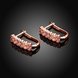 Wholesale Luxury Rose Gold Color Earrings Flash CZ Zircon Ear Studs for Women fine wedding jewelry TGCLE143 1 small