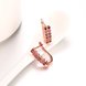 Wholesale Luxury Rose Gold Color Earrings Flash CZ Zircon Ear Studs for Women fine wedding jewelry TGCLE143 2 small