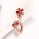 Wholesale Trendy Luxury Rose Gold Color Earrings Flash CZ Zircon round flower Ear Studs for Women fine wedding jewelry TGCLE146 2 small