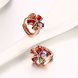 Wholesale Trendy Luxury Rose Gold Color Earrings Flash CZ Zircon round flower Ear Studs for Women fine wedding jewelry TGCLE146 3 small