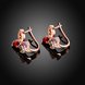 Wholesale Luxury Rose Gold Color Earrings Flash CZ Zircon U shape butterfly Ear Studs for Women fine wedding jewelry TGCLE147 1 small