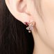 Wholesale Luxury Rose Gold Color Earrings Flash CZ Zircon U shape butterfly Ear Studs for Women fine wedding jewelry TGCLE147 4 small