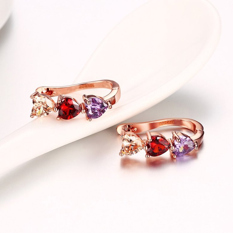 Wholesale Luxury Rose Gold Color Earrings Flash CZ Zircon U shape Ear Studs for Women fine wedding jewelry TGCLE148 3