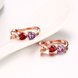Wholesale Luxury Rose Gold Color Earrings Flash CZ Zircon U shape Ear Studs for Women fine wedding jewelry TGCLE148 3 small