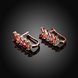 Wholesale Luxury Rose Gold Color Earrings Flash CZ Zircon U shape Ear Studs for Women fine wedding jewelry TGCLE149 1 small