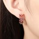 Wholesale Luxury Rose Gold Color Earrings Flash CZ Zircon U shape Ear Studs for Women fine wedding jewelry TGCLE149 4 small