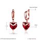 Wholesale New Trendy Cubic Zirconia Gold Round Circle Hoop Earrings Clear Red Heart Crystal Love Earrings For Women Jewelry  TGCLE151 0 small