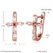 Wholesale Drop Shipping Women Earrings Fashion Cross Shape with Crystal Zircon Stone Delicate Female Earrings Versatile Fine Gifts TGCLE152 0 small