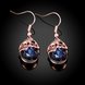 Wholesale Classic Titanium Water Drop royalBlue crystal Dangle Earring Romantic Gift Zircon Claw Set Wedding Earring TGGPDE190 1 small