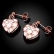 Wholesale Classic Hollow out Love Heart Dangle Earring Rose Gold Dangle Earrings For Women Delicate Fine Jewelry TGGPDE002 1 small