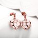 Wholesale Classic Hollow out Love Heart Dangle Earring Rose Gold Dangle Earrings For Women Delicate Fine Jewelry TGGPDE002 2 small