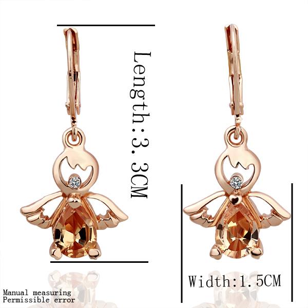 Wholesale New arrival cute insect Earrings rose gold  dangle Earrings for Women delicate high quality jewelry gift TGGPDE052 1