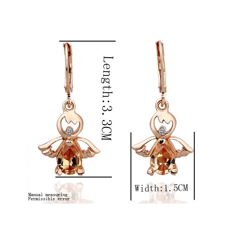 Wholesale New arrival cute insect Earrings rose gold  dangle Earrings for Women delicate high quality jewelry gift TGGPDE052 1
