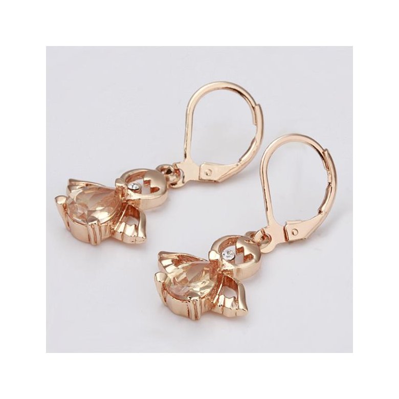 Wholesale New arrival cute insect Earrings rose gold  dangle Earrings for Women delicate high quality jewelry gift TGGPDE052 2