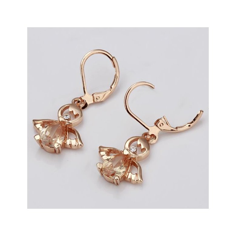 Wholesale New arrival cute insect Earrings rose gold  dangle Earrings for Women delicate high quality jewelry gift TGGPDE052 3
