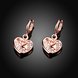 Wholesale Classic fashion Love Heart zircon Dangle Earring Rose Gold high quality Earrings For Women Delicate Fine Jewelry TGGPDE005 2 small