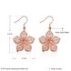 Wholesale Trendy hot selling rose gold Hollow Flower Hoop Earrings For Women Girl Anniversary Gift TGGPDE056 0 small