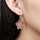 Wholesale Trendy hot selling rose gold Hollow Flower Hoop Earrings For Women Girl Anniversary Gift TGGPDE056 4 small