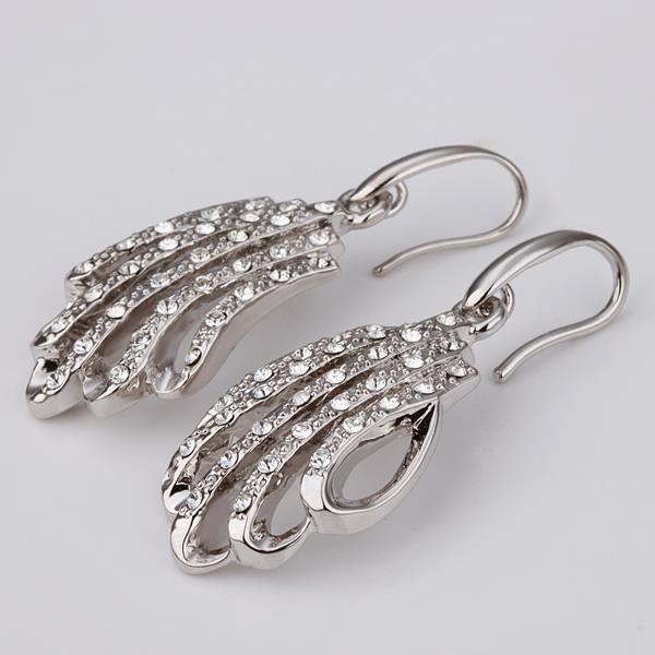 Wholesale Classic Platinum mask Dangle Earring Luxury Cubic Zircon Dangles Earrings for Women Bridal Wedding Jewelry Dress TGGPDE057 0