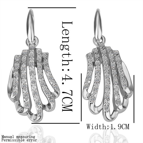 Wholesale Classic Platinum mask Dangle Earring Luxury Cubic Zircon Dangles Earrings for Women Bridal Wedding Jewelry Dress TGGPDE057 2