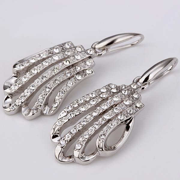 Wholesale Classic Platinum mask Dangle Earring Luxury Cubic Zircon Dangles Earrings for Women Bridal Wedding Jewelry Dress TGGPDE057 3