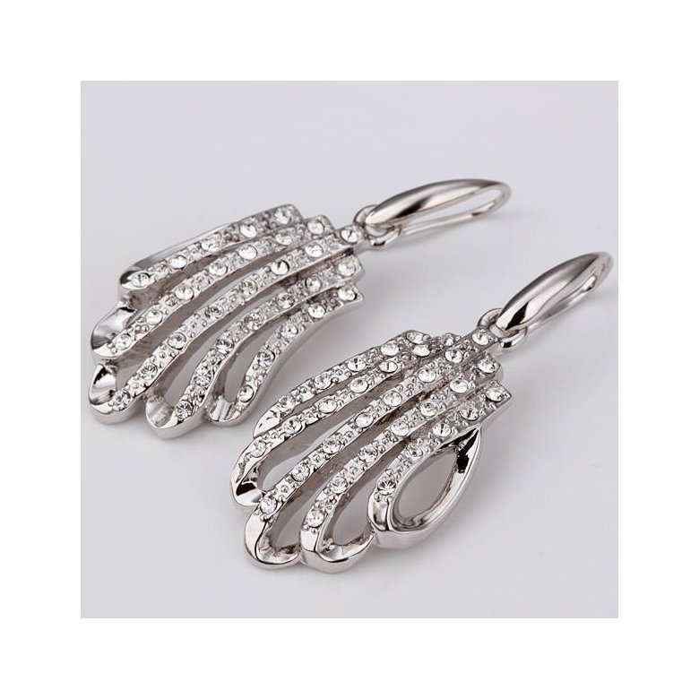 Wholesale Classic Platinum mask Dangle Earring Luxury Cubic Zircon Dangles Earrings for Women Bridal Wedding Jewelry Dress TGGPDE057 3