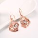 Wholesale Romantic Rose Gold Heart-Shaped AAA Zircon Earrings Charm Women Jewelry Fashion Wedding Party Gift TGGPDE058 2 small
