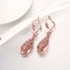 Wholesale New Unique Long Earrings Women Wedding Fine Cute Fine Jewelry Rose Gold Hollow Carving Vintage Tip Dangle Earrings TGGPDE059 1 small