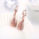 Wholesale New Unique Long Earrings Women Wedding Fine Cute Fine Jewelry Rose Gold Hollow Carving Vintage Tip Dangle Earrings TGGPDE059 2 small