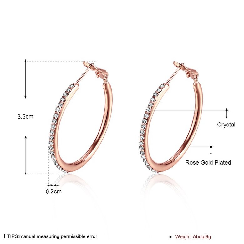 Wholesale Fashion wholesale jewelry from China Platinum Round Rhinestone Dangle Earring fine wedding jewelry TGGPDE060 3