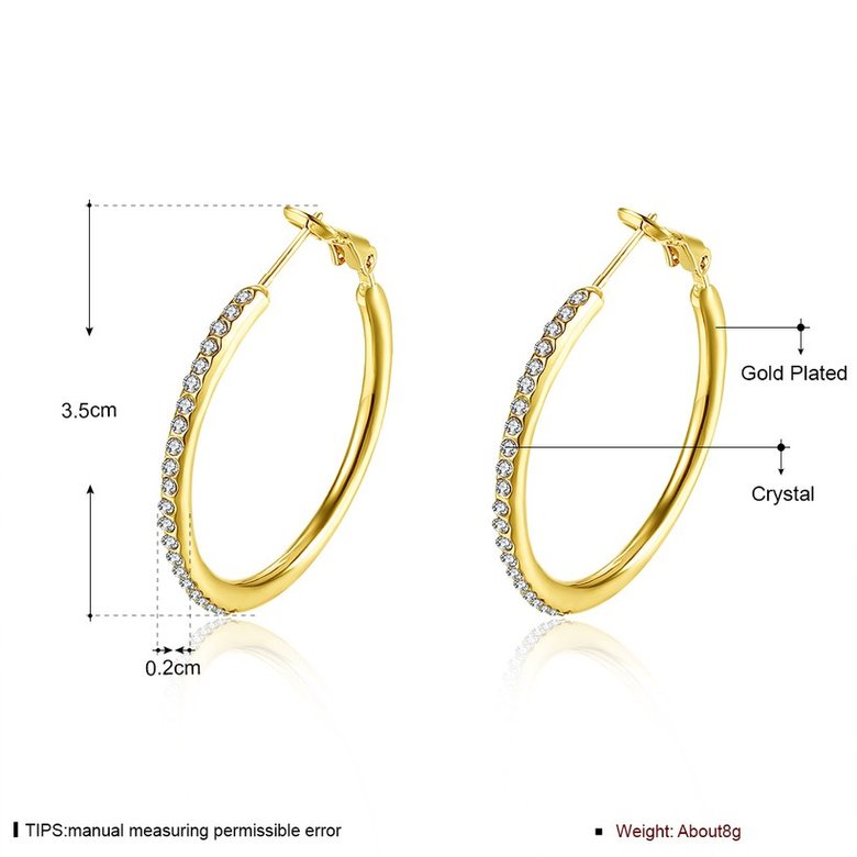 Wholesale Fashion wholesale jewelry from China Platinum Round Rhinestone Dangle Earring fine wedding jewelry TGGPDE060 4