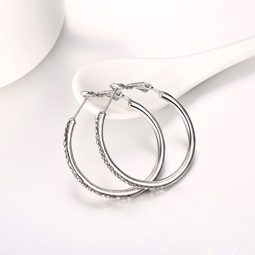 Wholesale Fashion wholesale jewelry from China Platinum Round Rhinestone Dangle Earring fine wedding jewelry TGGPDE060 5