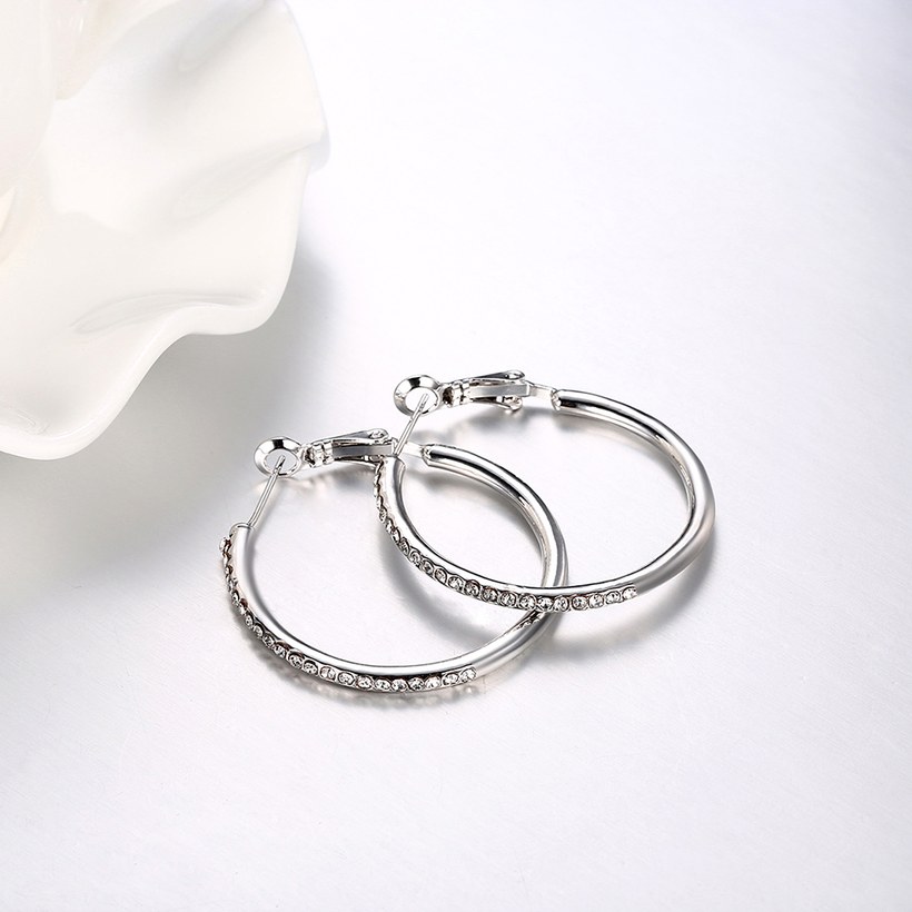 Wholesale Fashion wholesale jewelry from China Platinum Round Rhinestone Dangle Earring fine wedding jewelry TGGPDE060 6
